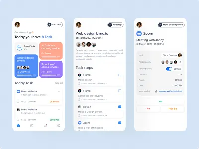 Tasko - All in one app design employee ios management minimal mobile app multi tasking productivity task tasko team management todo ui ux white design