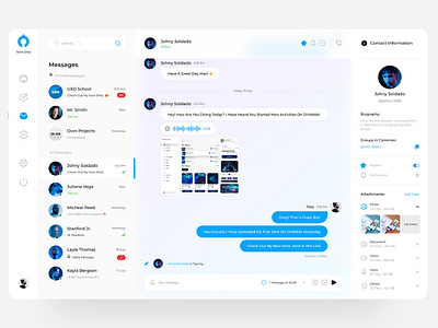 Chat Platform Dashboard application design blue chat chatbox chatmail dashboard design graphic design mobile design profile social ui ux web design