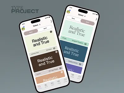 Type Project font interface mobile app sans serif type typography variable wip