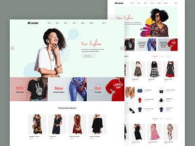 Fashion Minimal Website Template - Lanes store