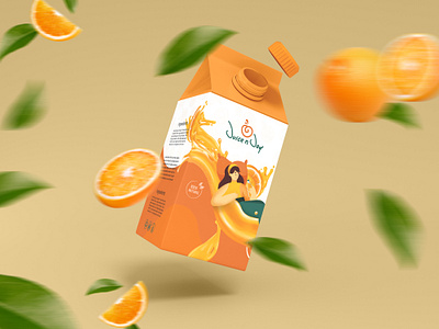 Juice Packaging Design design illustration juice juice packaging orange packaging vector art