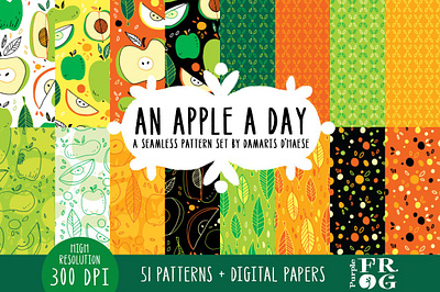 An Apple a Day - Seamless Patterns fresh fruit