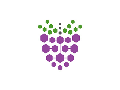Grape brand branding concept fruit grape icon illustration logo logo design logomark mark minimalist monogram simple startup symbol vector