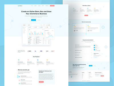 ePlatform - Ecommerce Platform Management Landing Page analytics chart customer dashboard dashboard design ecommerce ecommerce business ecommerce platform ecommerce shop landing page modern design online store order management product shopping cart statistics store ui design uiux