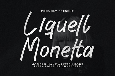 Liquell Monetta - Modern Handwritten Font drawn
