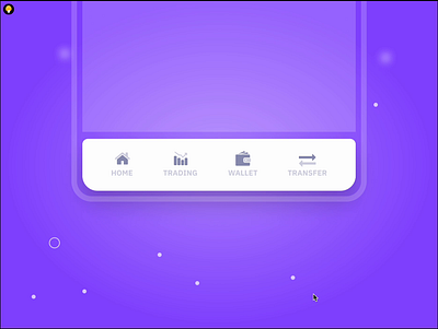 Mobile Tab Bar Animated Icons animation design mobile purple tab bar trading transfer ui wallet