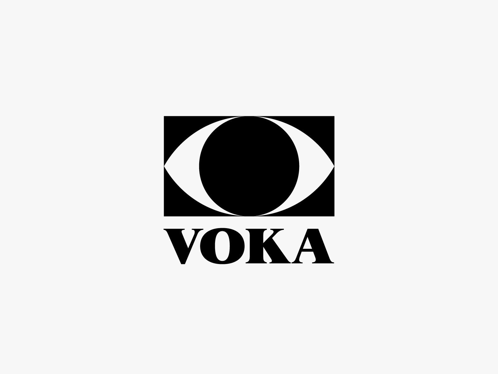 Voka v.2 black custom eye font graphic design logo logo design logodesign logotype minimalism simple streaming typeface