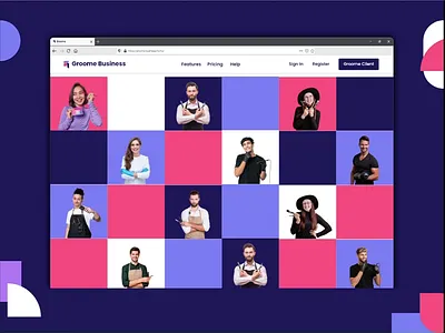Booking platform for salons: Business Version Landing Page behance design dribbble salon ui uidesign ux web xd