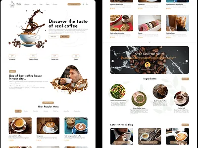Coffee bar website ui design / coffee website ui design coffee web site design design figma ui uiux uiuxdesign webdesign