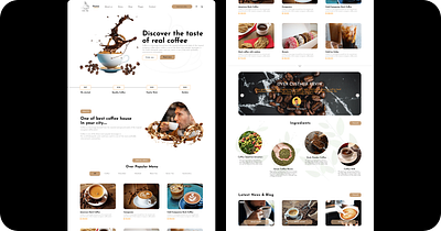 Coffee bar website ui design / coffee website ui design coffee web site design design figma ui uiux uiuxdesign webdesign