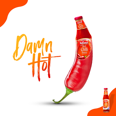 Creative concept Red Chilli Sauce branding creative design design graphic design social media post