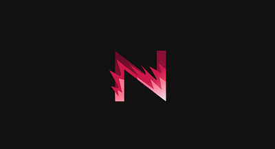 Noxx Brand Logo 3d abstract aesthetic branding cool design gradient logo graphic design illustration logo logo design logos n noxx red rose sleek ui vector