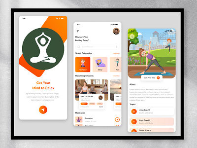 Exercise App Design app design app ui ux design exercise exercise app design exercise app uiux figma landing page landing page uiux mobile app mobile app design ui uiux uiux design user interface ux yoga app yoga app design