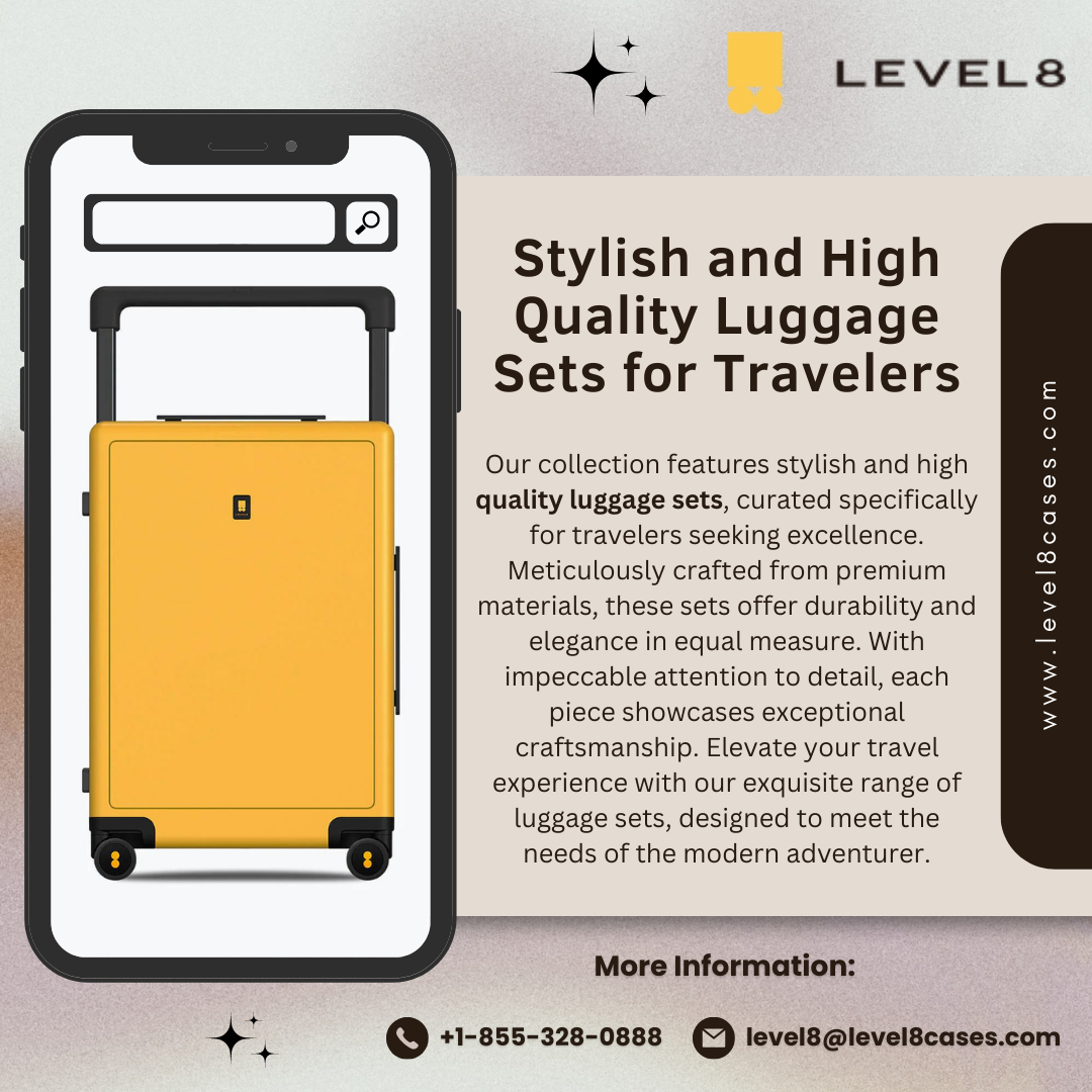 Stylish and High Quality Luggage Sets for Travelers by Level 8 on Dribbble