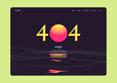Daily UI Challenge - #008 404 page design dailyui ui design uichallenge