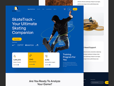 SkateTrack - A Fitness app Landing Page applandingpage appui dashboard designinspiration digitalproductdesign fitnessapp fitnessdesign fitnessmotivation fitnessui landingpagedesign mobiledesign productdesigner skateboardingapp skatetrack ui uiuxdesign uiuxdesigner userexperience userinterface ux