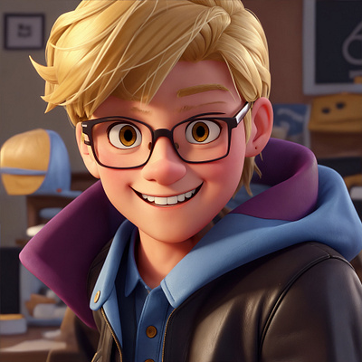 A Nerd 3d actor animation arts blonde hair boi boy pics branding cool cover page design digital arts family guy with glasses guys handsome guy home logo nerd study