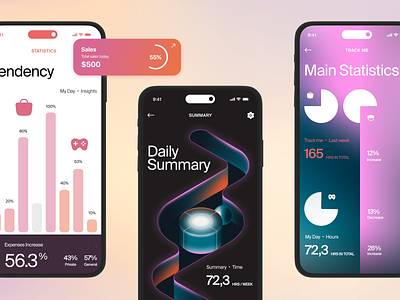 Expenses tracker - Mobile App Concept accounting branding clean design elegance expenses finance infographics inspiration interface management mobile app money tracking statistics stylish ui