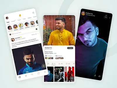 Koo Stories 2023 app blogger design designtrend feed instagram interaction koo profile socialmedia stories threads twitter ui userinterface ux