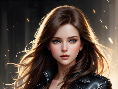 Girl In Action 20 years old 3d animation beautiful look beautiful realistic eyes branding daniel f gerhartz fantastic face girls graphic design logo motion graphics photorealism ui warm dreamy lighting young woman