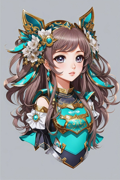 Cetus Reverie: Ethereal Anime Character Art blue eyes
