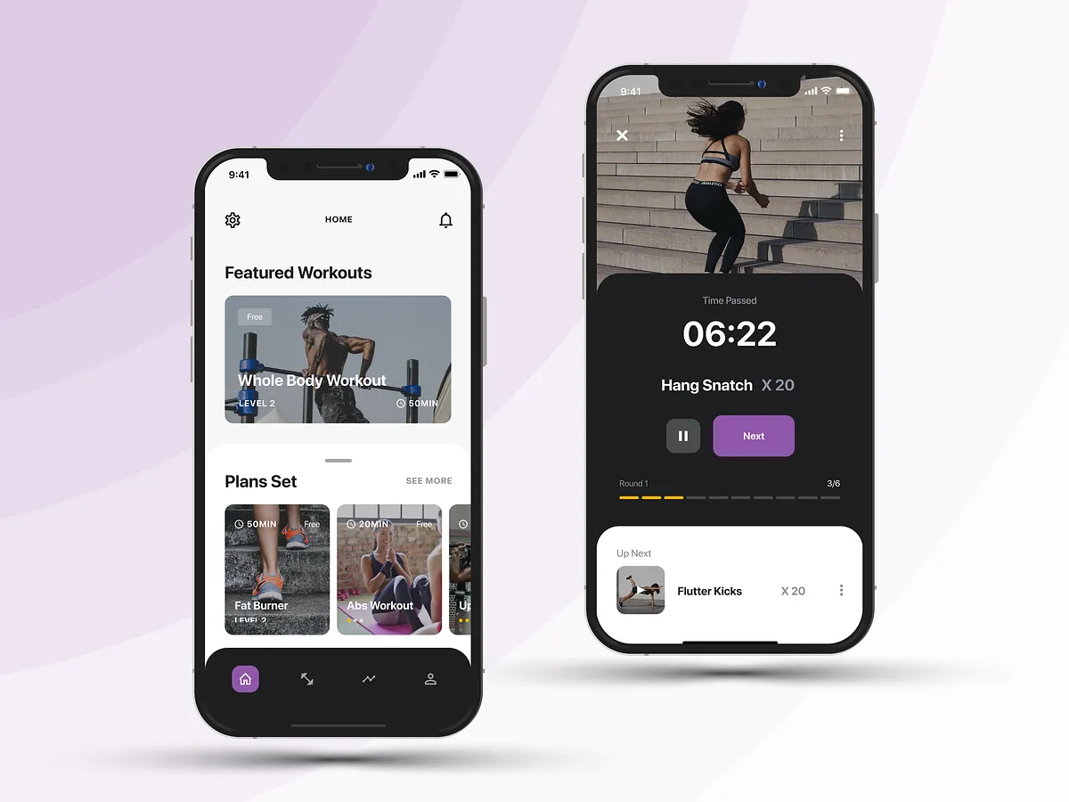 Gym App UI designs, themes, templates and downloadable graphic elements ...