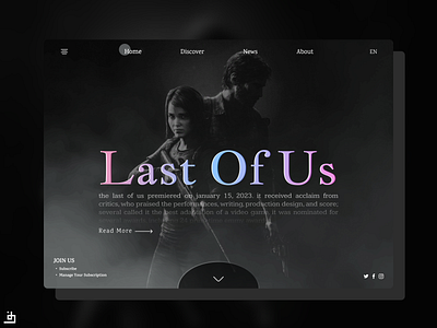 "Last of us" website design