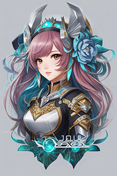 Cetus Serenade: Enchanting Anime Character Art blue eyes