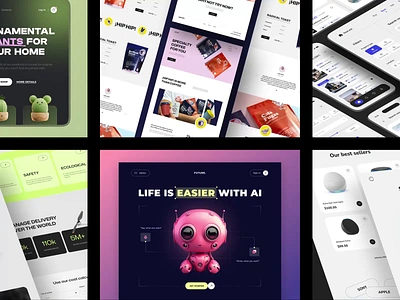 Bato's 6 Months on Dribbble animation compilation concept dribbble landing shots ui uiux ux web agency webdesign website