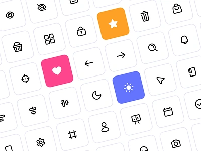 Universal Icon Set 3d animation app branding clean details figma graphic design icon icons illustration logo minimalism pack set ui uikit