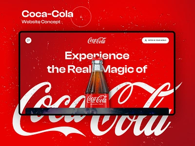 Coca-Cola Company Website Concept app branding cocacoca design drink flat illustration logo red ui ux web website