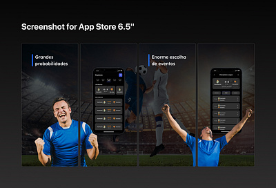 Screenshot for the sports analytics app appstore banners design figma graphic design ios screenshots ui