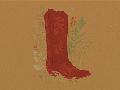 Cowboy Boot 003 boot cowboy design graphic design illustration vector