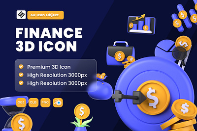 Finance 3D Icon Pack [ID: #979259] 3d 3d rendering design finance financial graphic design icon illustration