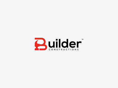 Builder Logo- Real estate- Construction 3d brand identity branding building business logo construction logo creative logo design flat logo hammer logo hammer logo concept logo minimal logo real estate real estate construction real estate logo ui