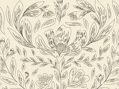 Floral Outline design flower graphic design illustration vector