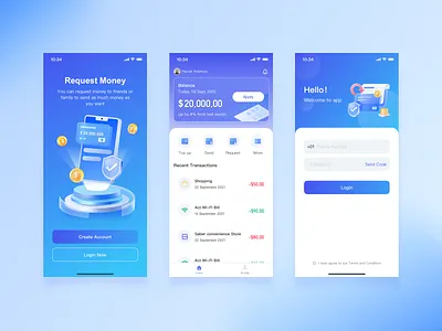 Finance Mobile design illustration ui ux