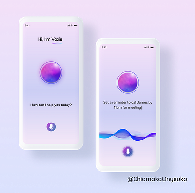 Daily UI. Day 22. Voice controlled interface of VA daily ui design figma product design uiux virtual assistant voice control voice controlled voice controlled interface