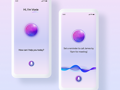 Daily UI. Day 22. Voice controlled interface of VA daily ui design figma product design uiux virtual assistant voice control voice controlled voice controlled interface