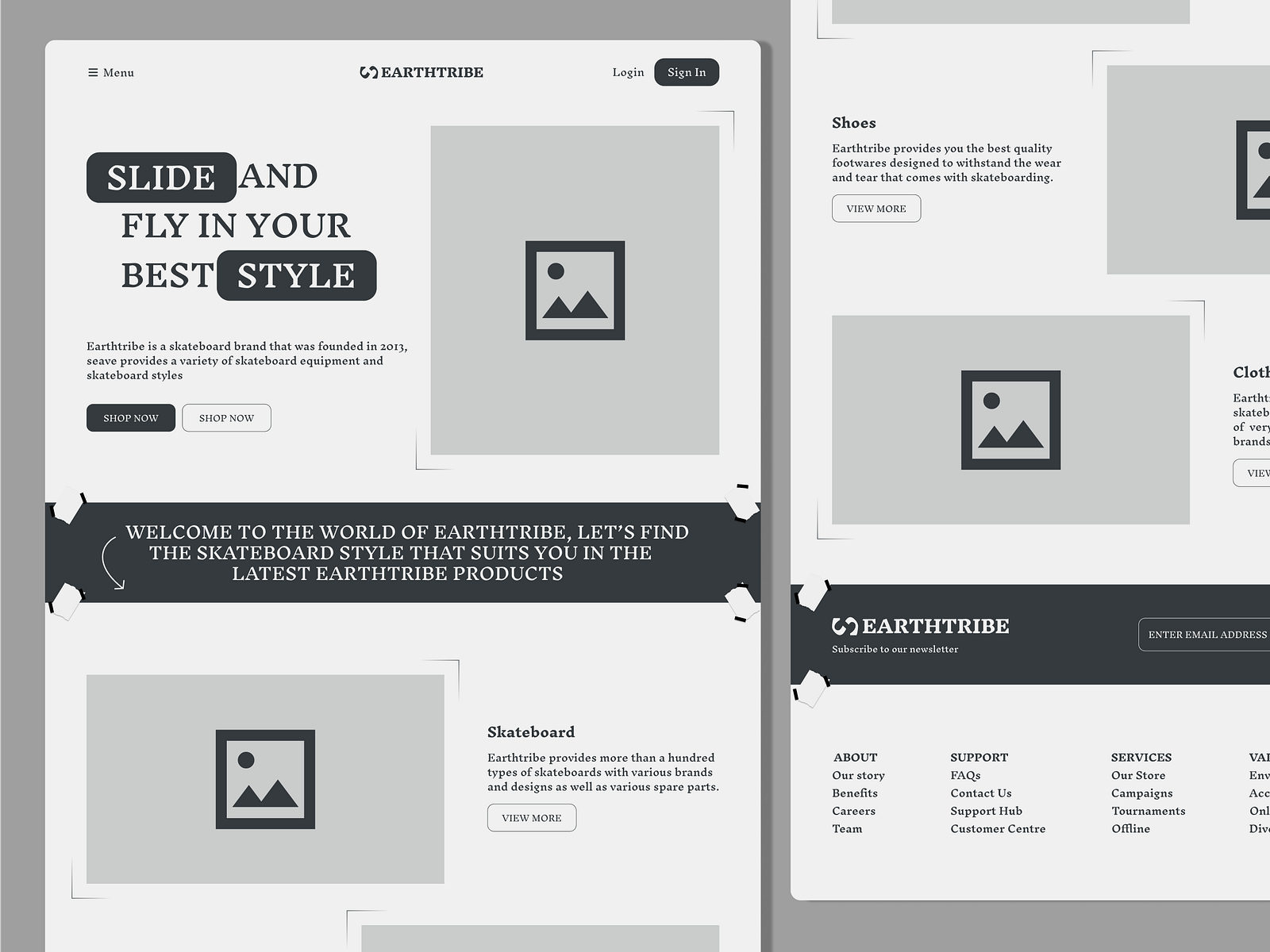 Low fidelity website design by Michael on Dribbble