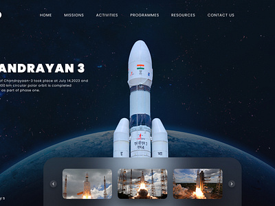 ISRO- Chandrayan 3 banner chandarayan design landing page ui ux design