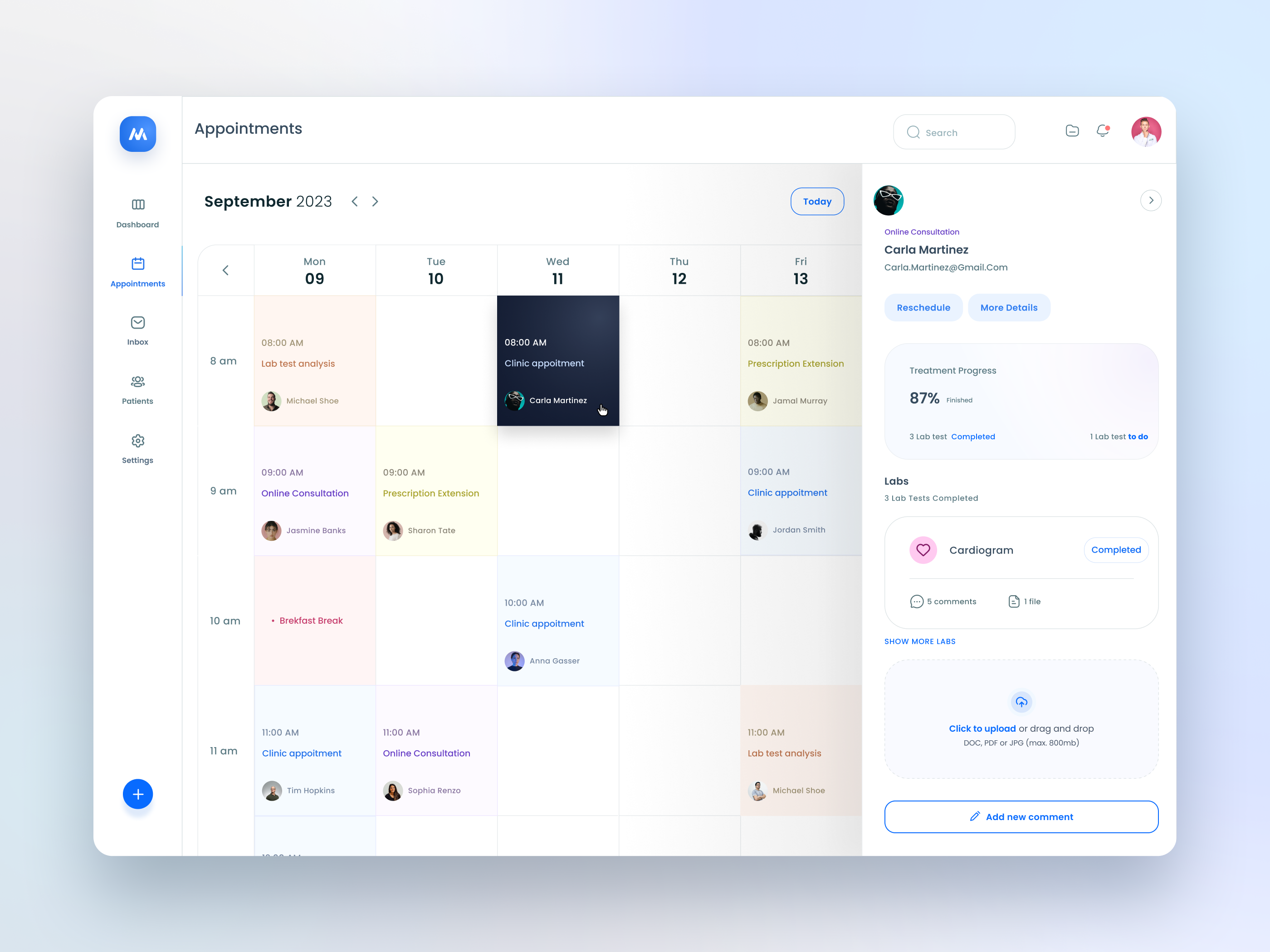 HealthCare App app cleandesign desktop doctors health healthcare interface medical medicine minimal patient typography ui ui design ux ux design uxui web app webdesign