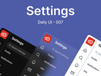 Submission for Daily UI challenge (007): Settings clarance daily ui design settings ui ui