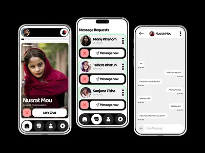Let's Chat, Wanna Date? chat clean connect conversation creative dating design graphic illustration love meting minimal people simple ui userinterface uxdesign white