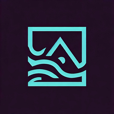 Ocean Waves Square icon playoff purple ripple square stickermule wave