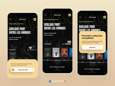 Concept - Comics Collection add album albums app application book books collection comics edition library mobile new one one piece piece product scan tome ui