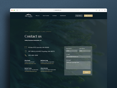 Elegant and nature-inspired contact page contact contact page design elegant form graphic design input nature ui ux website