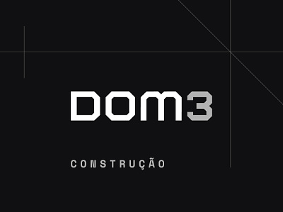 DOM3 | Logotype 3 algarve angles black branding building construction design dom domus graphic design grey logo modern type white