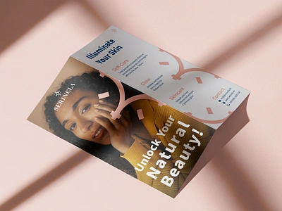 Brochure Flyer Design for Serinela a cosmetic brand beauty bifold brochure brochure brochure design brochure template cosmetics feminine flyer flyer design flyers graphic design layout minimal multipage brochure print print design skin trifold trifold brochure typography