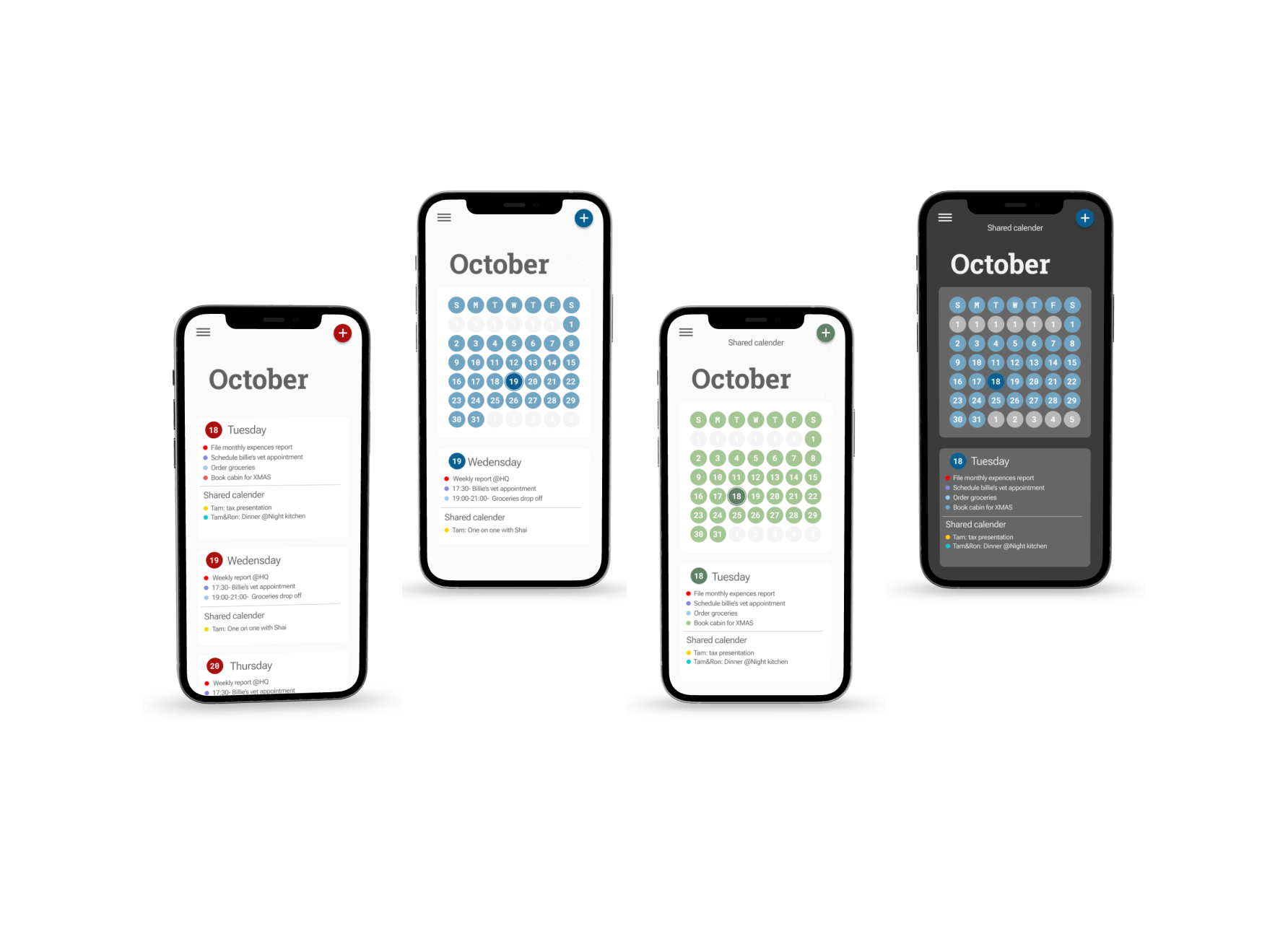 Plan together- an app design idea for shared calendars calendar graphic design ui ux